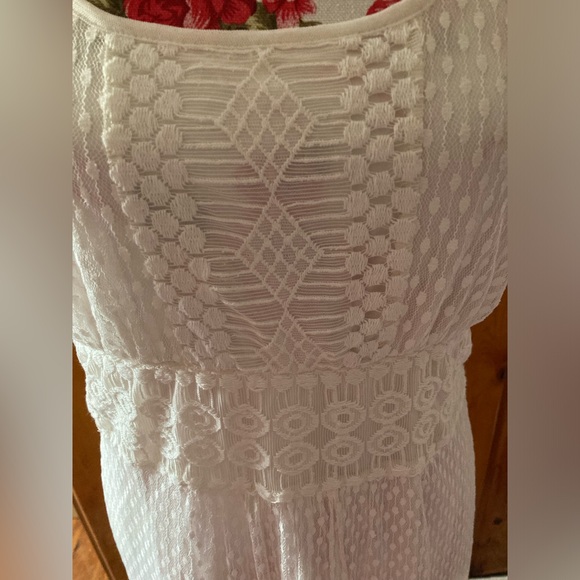 Max Studio Ivory Lace Overlay Dress - SZ XL - Picture 5 of 8